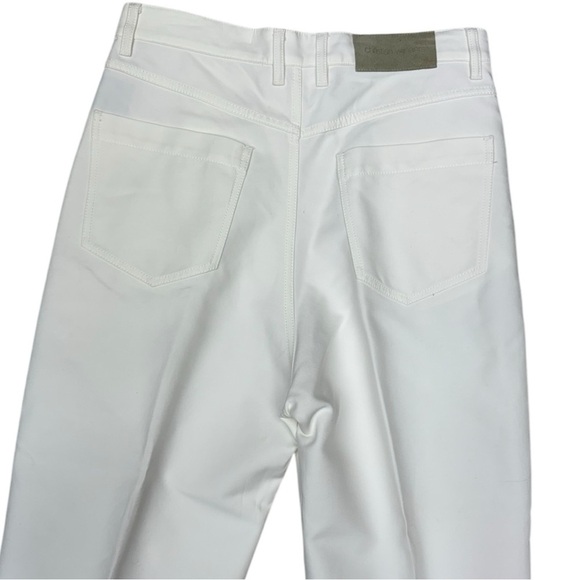 Christian Wijnants Pelanac Cropped Wide Leg Trousers - White Denim, Size 8 - Picture 6 of 15